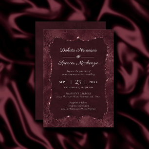 Midnight Wine Romance Dark Satiny Grunge Damask Kaart