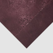 Midnight Wine Romance | Dark Satiny Grunge Damask Tissuepapier (Detail)