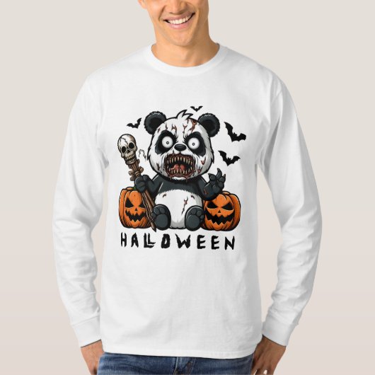 Midnight Zombie Panda T-shirt (Voorkant)