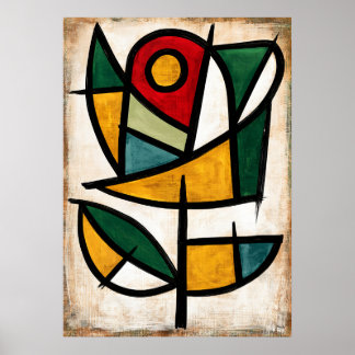 Midori Bara Groene Roos Tribale Abstractie Poster