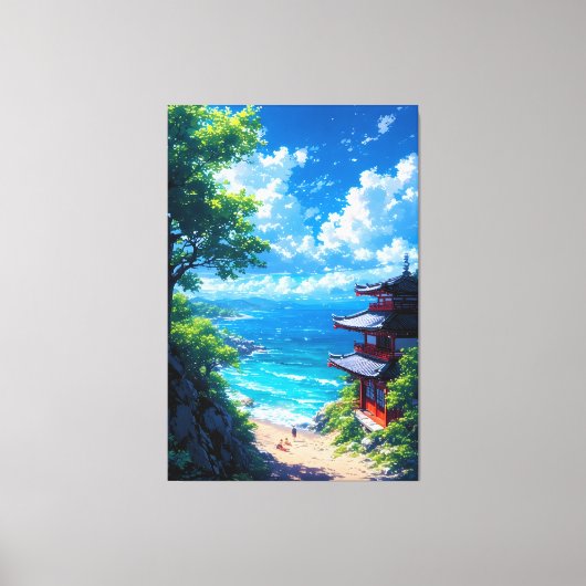 Midori to Umi no Michi Canvas Afdruk (Voorkant)