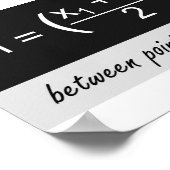 Midpoint Formula Wiskunde Poster (Hoek)