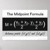 Midpoint Formula Wiskunde Poster (Voorkant)