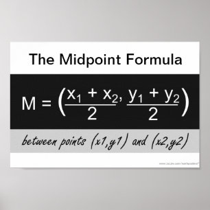 Midpoint Formula Wiskunde Poster