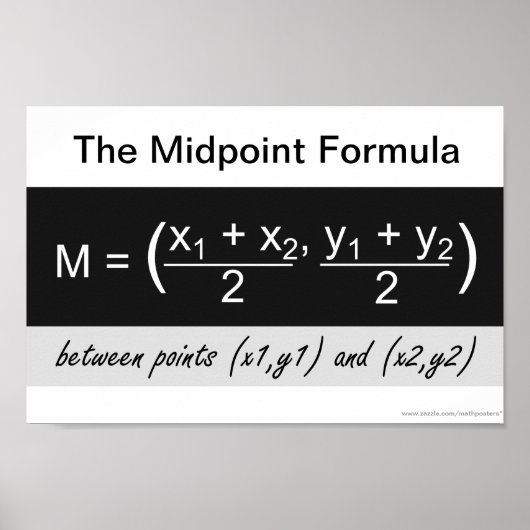 Midpoint Formula Wiskunde Poster (Voorkant)