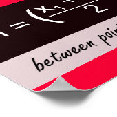 Midpoint Formula Wiskunde Poster (Hoek)