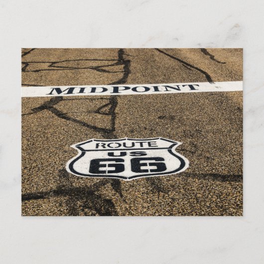 Midpoint Route 66 Sign - Adrian, Texas Briefkaart (Voorkant)