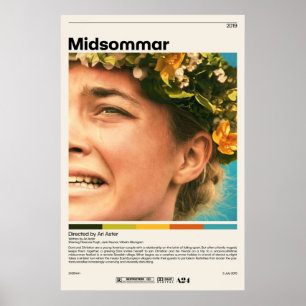 Midsommar Ari Aster Minimalistische film  Retr Poster