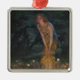 Midsummer Eve (door Edward Robert Hughes) Metalen Ornament