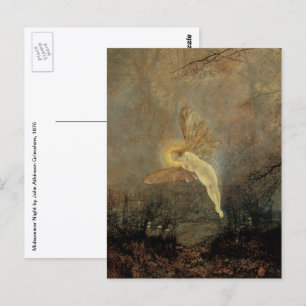 Midsummer Night van Grimshaw, Victoriaanse Kunst K Briefkaart