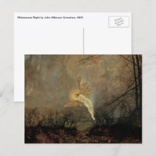 Midsummer Night van Grimshaw, Vintage Victoriaanse Briefkaart