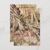 Midsummer Night's Dream Perkament Save the Date (Voorkant / Achterkant)