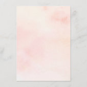 Midsummer Peach Pastel Roze Bloemen Trouwdetails Informatiekaartje (Achterkant)