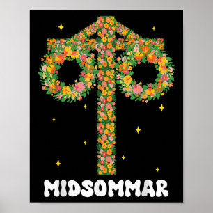 Midsummer Solstice Maypole Midsommar Zweden Poster