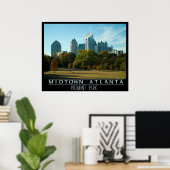 Midtown Atlanta - Piemonte Park Poster (Thuiskantoor)
