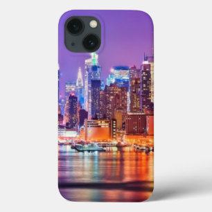 Midtown Manhattan 's nachts met Empire Stae iPhone 13 Hoesje