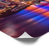 Midtown Manhattan 's nachts met Empire Stae Perfect Poster (Hoek)