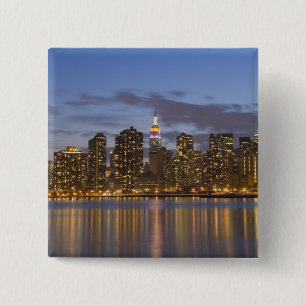 Midtown Manhattan Vierkante Button 5,1 Cm