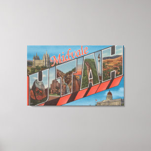 Midvale, UtahLarge Letter ScenesMidvale, UT Canvas Afdruk