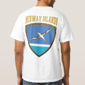 Midway Islands Flag Shield T-Shirt (Achterkant)