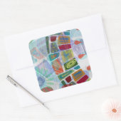 Midway Panels III Vierkante Sticker (Envelop)