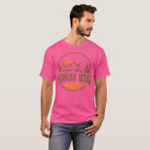  Midway Utah Mountain Hiking Souvenir Print T-shirt (Voorkant volledig)