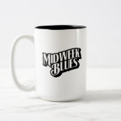Midweek Blues logo 15 oz Two-Tone Mok (Links)