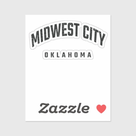 Midwest City Oklahoma OK Sticker (Vel)