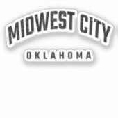 Midwest City Oklahoma OK Sticker (Voorkant)