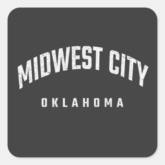 Midwest City Oklahoma OK Vierkante Sticker (Voorkant)
