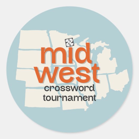 Midwest Crossword Toernooi Stickers (Voorkant)