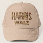 Midwest Dad Camouflage Harris Walz Trucker Pet (Voorkant)