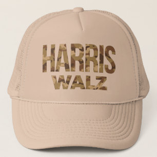 Midwest Dad Camouflage Harris Walz Trucker Pet