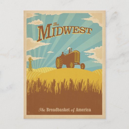 Midwest | De Amerikaanse bakmand Briefkaart (Voorkant)