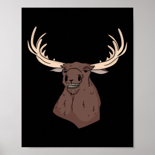 Midwest Magic Cleaning Stupid Moose Face Funny Hun Poster (Voorkant)