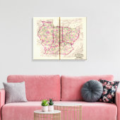 Midwest Railroad Canvas Afdruk (Insitu (Woonkamer))