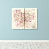 Midwest Railroad Canvas Afdruk (Insitu (Houten vloer))