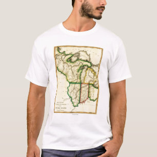 Midwesten van de Verenigde StatenPanoramische Kaar T-shirt