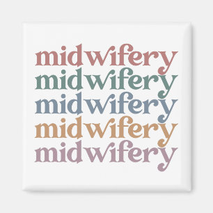 Midwifery Retro  Midechtcadeautjes Magneet