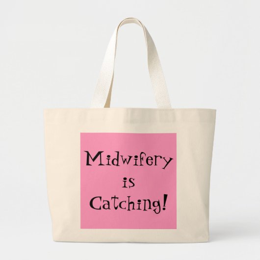 Midwifery vangt grote tote bag (Voorkant)