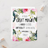 Midwoman Doula Office Carte de remerciements Devis (Devant/Arrière en situation)