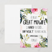 Midwoman Doula Office Carte de remerciements Devis (Devant / Derrière)