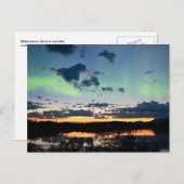 Midzomer Aurora borealis over het meer van de Labe Briefkaart (Voorkant / Achterkant)