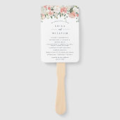 Midzomer bloemenbruiloft programma handwaaier (Voorkant)