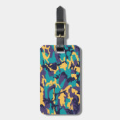 Midzomer Camo Pattern Bagagelabel (Voorkant verticaal)