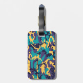 Midzomer Camo Pattern Bagagelabel (Achterkant verticaal)