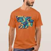 Midzomer Camo Pattern Blown Pixel T-shirt (Voorkant)