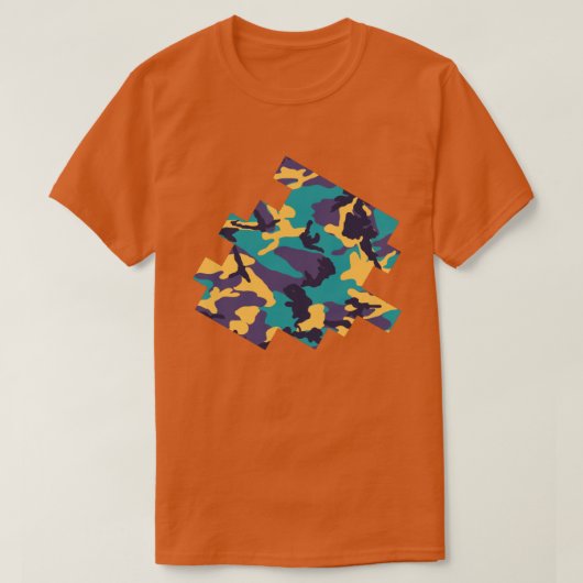 Midzomer Camo Pattern Digital Sketch T-shirt (Design voorkant)