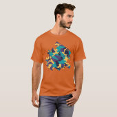 Midzomer Camo Pattern Digital Sketch T-shirt (Voorkant volledig)