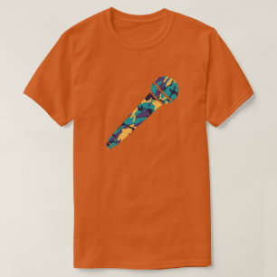 Midzomer Camo Pattern-microfoon T-shirt